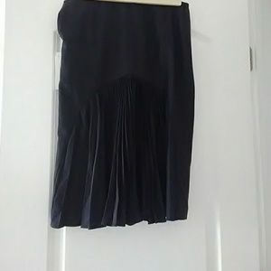 Valentino dark gray size 6 pleated pencil skirt